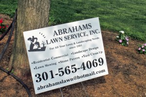 Abrahams sponsor sign        